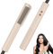 Glättbürste, GuKKK Verbrühungsschutz Glätteisen, 2 in 1 Haarglätter und Lockenstab, 30s Schneller Keramikerwärmung, 5 Temp Einstellungen, Professioneller Haarglätter Lockenwickler Styling Tool
