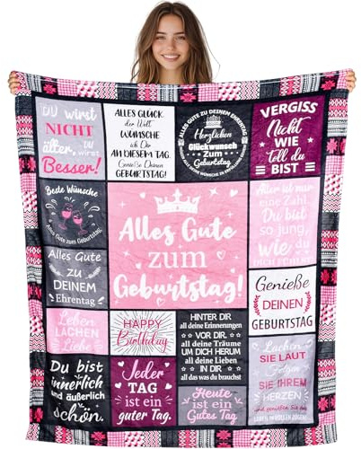 Geburtstagsgeschenk für Frauen,Lustige Geburtstagsgeschenk für Mama,Mädchen,Freundin,Frau,Beste Freundin,Schwester,Kollegin,Ooma,Geschenk Geburtstag,Geburtstag Deko Decke Personalisiert 150x130CM