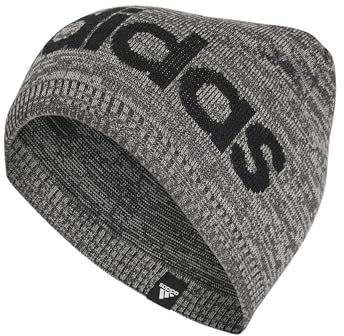 adidas Unisex Daily Light Beanie, Dark Grey Heather/Black, M