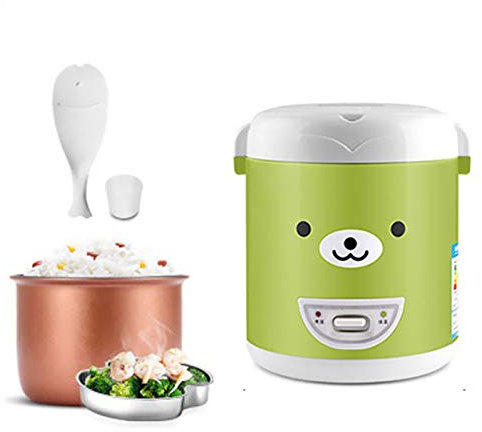 Cuiseur Riz, Mini cuiseur Riz et cuiseur Vapeur 1 L, cuiseur Multifonction Portable adapté 1 2 Personnes pour Maison, Bureau, dortoir et Les Voyages