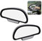 2pcs Miroir D'angle Mort Pour Rétroviseur, Miroir D'angle Mort de Voiture De Grand Angle, Rétroviseur Auxiliaire Réglable à 360 Degrés, Compatible avec Camion, SUV, Van,Noir