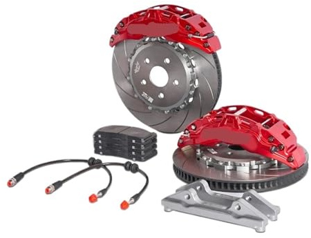 DOQUAMNEX Brake Caliper Big Brake Caliper Kit Modification Brake Systems 6 Pistons Fit for Camry Deposit Car Calipers(Gray)