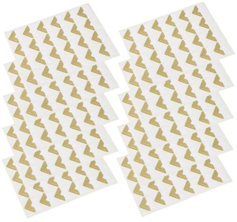 SEWOART 10blätter Goldene Fotoecken Fotoalbum-eckaufkleber Für Scrapbooking Selbstklebende Bildereckenaufkleber Für DIY-fotoalbum Reisetagebuch Tagebuch Erinnerungsbuch Papierhaftung Bilde