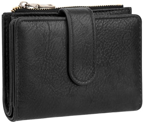 ONEKERUN Geldbörse Damen PU Leder Mittelgroß Portemonnaie Damen Geldbeutel mit RFID Blockierung Portmonee Große Kapazität Brieftasche für Frauen mit Vielen Kartenfächern & Zipper Münzfach