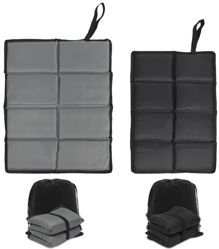 2er Pack Thermo Sitzkissen Faltbar Sitzmatte Outdoor Sitzunterlage Wasserdicht Thermositzkissen Für Spielplatz Camping Wandern Picknick, Mit 2 Aufbewahrungstasche, Zwei Größe (2)