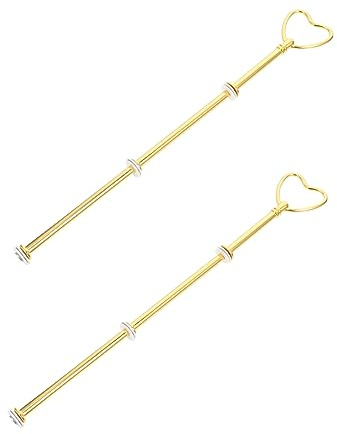 Mobestech 2piezas Brochetas Multicapa De Soporte Para Pasteles Dorado Bandeja Para Servir Dulces Para Bodas