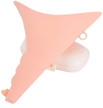 TPZORJX 1 pièce Urinoir pour femmes,urinoir pliable pour femmes,entonnoir à urine réutilisable pour femmes,pot de maternité debout,portable avec étui de rangement，Orange Clair