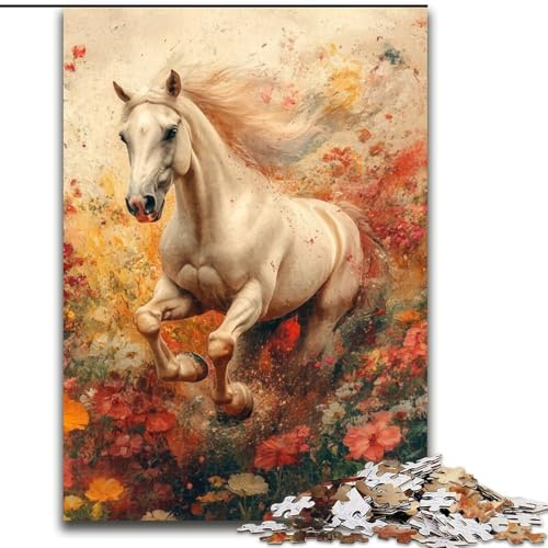 Puzzle für Erwachsene, 1000 Teile, Pferd, 1000-teiliges Puzzle für Erwachsene, perfekt für Teenager und Familienspaß, Geburtstag (Größe 50x75cm)