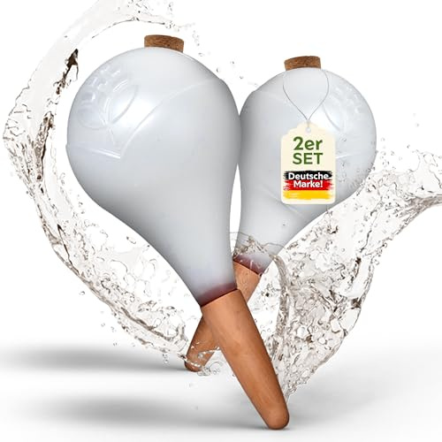 Bewässerungskugeln XL 400ml automatische Bewässerung 2er Set Weiß | VITALLEO · Tonkegel Bewässerung · Wasserspender für Pflanzen · für Zimmer & Balkon · ideal für Urlaub & Berufstätige
