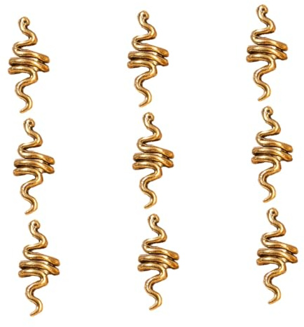 IWOWHERO 9 Stück Teiliges Metall Haarschmuck Dreadlocks Ringe Spiralförmige Haar Manschetten DIY Zopf Schmuck für Damen Hochzeit Party Frisuren