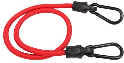 WANYI Spanngummi mit Karabiner 60cm Expander Gepäckspanner Rot 2er Set Expander mit Haken Gummispanner für Gepäck, Fracht, Fahrrad, Sonnensegel, Camping