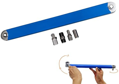 Offset Extension Wrench - Tight Reach Wrench Set | Offset Extension Wrenches - 15 Inch Extensions Wrenches for Tight Space,3/8in, Socket Tool with 4 Adapters for Car Maintenance Hard Reach Areas