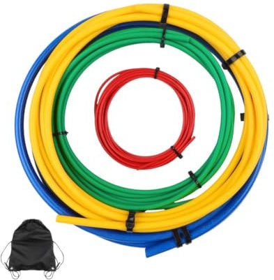 Set di 4 piegatubi in plastica per tubi in rame, piegatubi in PE per tubi di refrigerazione CA da 1/4, 3/8, 1/2, 5/8, inserti a molla codificati a colori per curve lisce a 180° senza pieghe, kit