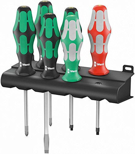 Wera Schraubendreher 334/368/6 Schraubendrehersatz Kraftform Plus + Rack