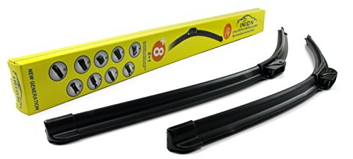Front Scheibenwischer 650 mm / 480 mm Wischerblätter Set Scheibenwischerblätter Satz AERO mit den passenden UNIVERSELLE Adaptern