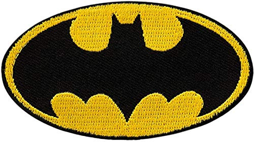 Monoquick Kids and Hits - Parche termoadhesivo con logotipo de Batman (1 unidad), color amarillo y negro