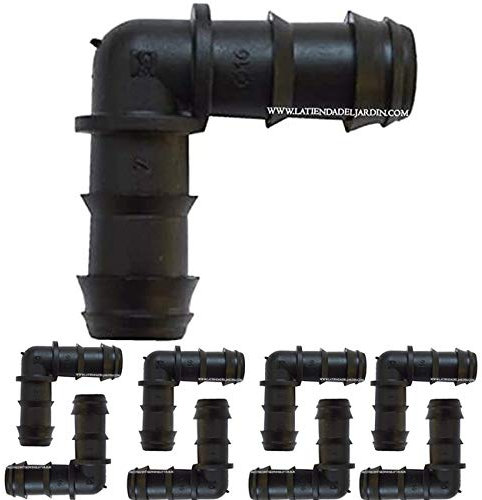 Suinga - 50 x Coude de 16 mm pour tuyau, couleur noire. Liaison coudée pour l'union de tubes.