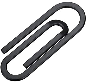 PROSTEEL Herren Büroklammer Geldscheinklammer Geldclip Geldklammer schwarz Edelstahl Halter für Visitenkarte Kreditkarte Geldscheine Brieftasche Personalisiert Vatertag Jahrestag