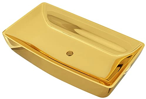 vidaXL Lavabo Lave-Mains Vasque à Poser Monter Salle de Bain Intérieur Salle d'Eau Cabine de Toilette Maison 71x38x13,5 cm Céramique