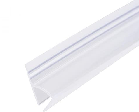 sourcing map Joint étanchéité Sans Cadre Verre Porte de Douche Balayage Partie Fond Bande étanchéité Type H avec 10mm Rail égouttement - 8mm Verre x 1000mmLongueur
