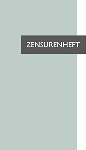 Zensurenheft: Notenheft für Lehrer mit extra großen Spalten | DIN A4 | Simple Blue