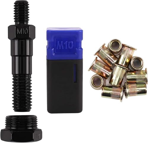 Amjoy Rivet Nut Tool Mandrel M10 and 10 Pcs Rivet Nuts