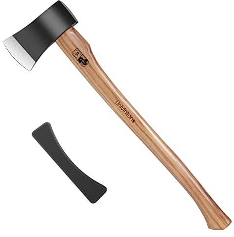 Univinlions Ascia da Spacco a Mano Pesante Accetta Universale Forestale in Acciaio Inox Con Manico in Legno
