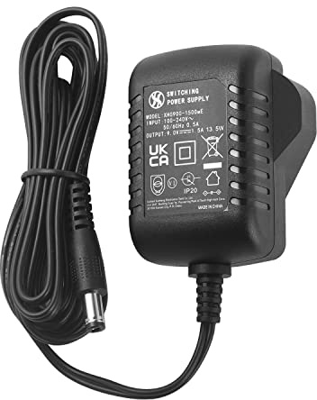 Security-01 DC 9V 1.5A Power Supply, Plug 5.5mm x 2.1mm, Center Positive, for Exercise Bike
