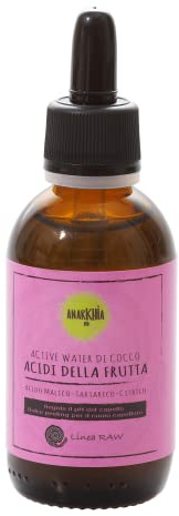 Siero capelli Active Water di Cocco + Acidi della Frutta - Con Acido Malico, Acido Tartarico, Acido Citrico - Per Capelli Ricci, Lisci Mossi, Cuoio Capelluto Grasso - 50 ML