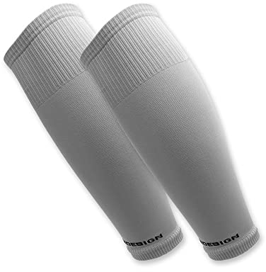 Tapedesign – “TUBES” 1 Paire Chaussettes de Foot Sans Pied Blanc - Chaussette Coupe Foot Pour Hommes, Femmes, Enfants - Haute Durabilité, Ajustement Parfait - Manchon Chaussette Football