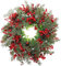 RoadLoo Corona de Navidad para Puerta,Coronas Navidad Corona de Adviento de árbol Navidad Conos de Pino Artificial de Acebo Rojo Corona de Bayas Corona de Navidad Adornos Navideños para Casa