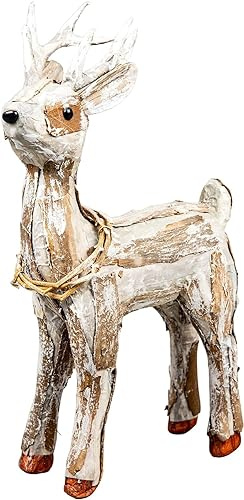 SHATCHI 36 cm renfigur jul bordsskiva mittpunkt vitvaror hem konst & hantverk julfest fönsterdekor
