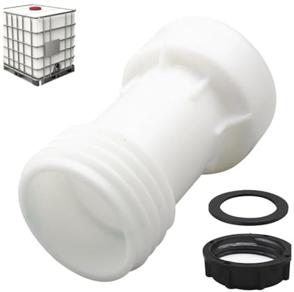 IBC Adapter S60x6 Verlängerung Distanzstück IBC Tank Zubehör, IBC Container Zubehör Mit PVC Dichtung, Gerade S60x6 Grobgewinde, IBC Tank Zubehör Für Wassertank, Regenfass, Tonnageventile (1)