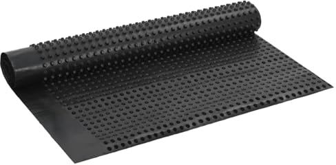 Gecheer Grundmauerschutz Mauerschutz, Noppenfolie HDPE,Noppenbahn Hochbeetfolie, Drainage, Mauerschutz 400 g/m² Reißfestigkeit und Verschleiß,Schwarz