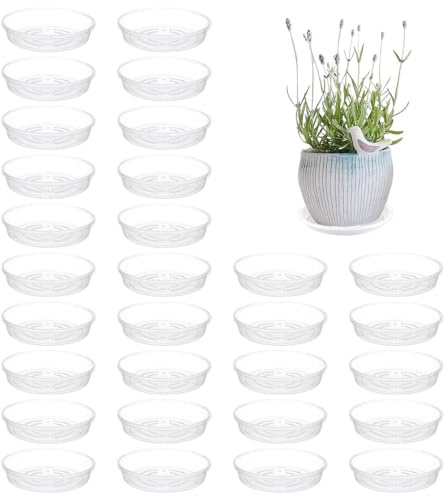 30 Stück Untersetzer Blumentopf, Transparente Untertopf Pflanzen Innen, Pflanzen Abtropfschale Unterteller Blumentopf Für Wasserauffang