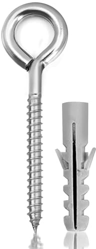 Rhimooay Ösenschraube M8 Edelstahl 4 Stück, Ringschraube Robuste Rostfrei, Schraubösen, Ringschraube, Haken Zum Schraubhaken, Ösenhaken für Hängesessel, Schaukelstühle, Blumenampel（M8-115mm）