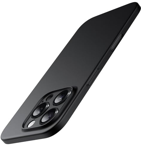 JETech Cover Ultra Slim per iPhone 16 Pro, Nero | Protezione della Fotocamera, Leggera, Finitura Opaca, Custodia Minimalista in PP Rigido, Supporta Ricarica Wireless