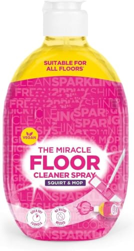 Miracle Floor Cleaner Spray – Quick Dry Formula, Vegan, Squirt & Mop, No Water Needed, Suitable for All Floors, 750ml