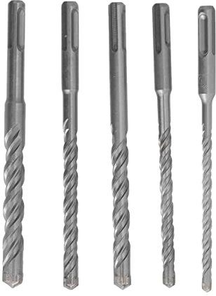 Bohrer, Metallbohrer, 5-teiliger SDS-Plus-Bohrhammerbohrer for Ziegel, Stein, Beton, Steinbohrer mit Hartmetallspitze