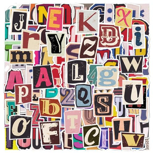 DKDDSSS 152 Stück Buchstaben Aufkleber, Selbstklebend Bunte Buchstaben Aufkleber, Vinyl Klebebuchstaben Sticker, Basteln Sticker für Kinder Scrapbooking Zubehör Kit