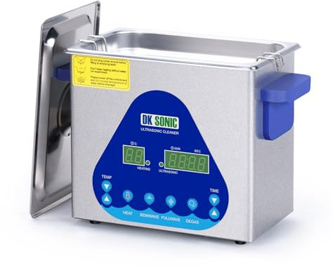 DK SONIC 4L 120W Ultrasonic Cleaner, Jewelry Cleaner with Heater & Timer, Digital Control for Jewelry, Eyeglasses, Chains, Watches(Includes Basket)