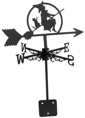Toddmomy Girouette en Métal Fabriquée À La Main Chat Sorcière pour Jardin Terrasse Et Toit Moulin À Vent Décoratif pour Décoration Extérieure