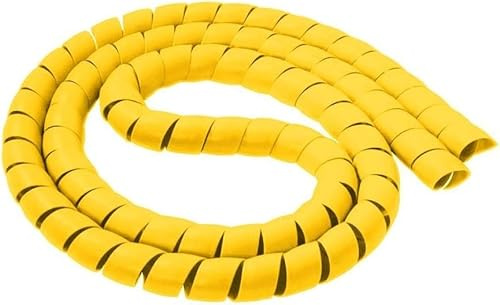 Codulu Gaine de protection de fil en spirale de 14 mm - Câble de protection recouvert de polypropylène - Gestion des fils - 2 m - Jaune/1 pièce