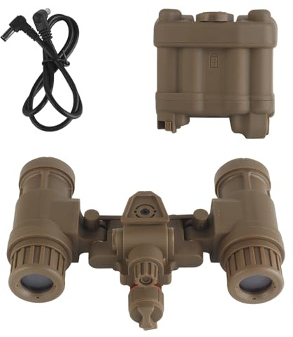 Peminkoo Taktischer Helm AN/P.VS31 Fernglas Nachtsichtbrille NVG Dummy Modell Keine Funktion (Khaki)