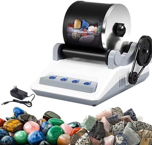 Rock Tumbler Polisher Kit - Elektrische vibrierende Tumbler Maschine zum Steinpolieren mit Timer-Knöpfen - Perfektes Geschenk für Kinder jeden Alters