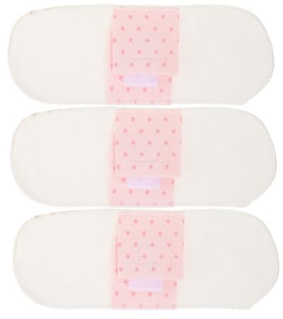 FRCOLOR 3stücke Baumwoll Menstruationspad Wiederverwendbar Waschbare Damenbinde Menstruationsbinde Für Frauen Diskret Und Bequem Geeignet Für Reisen Und Täglichen Gebrauch