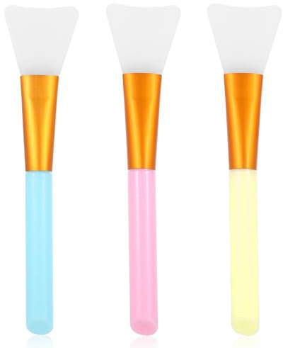 Larrel 3 pinceles de mascarillas de silicona, aplicador de máscaras faciales, pinceles reutilizables para mascarillas, máscaras de ojos, máscaras limpiadoras, mascarillas de barro, cuidado de la piel