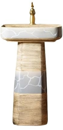 HXZJUIKL Lavabo De Pedestal para Patio, Lavabo De Pie, Lavabo De Columna Simple para El Hogar, Lavabo De Exterior, Lavabo De Pedestal para Baño