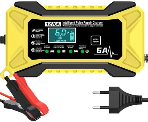 Chargeur de Maintien pour Batterie de Voiture 12 Volts - Chargeur de Batterie Portable Intelligent 12V,Accessoires Électroniques Auto pour Véhicules Utilitaires Camping Marine Scooter