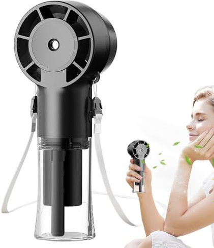 Ventilateur de refroidissement par brumisation d'eau : ventilateur de brumisation personnel à fonctionnement ultra silencieux de 12 000 tr/min avec batterie longue durée rechargeable par USB de 1200